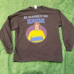 vintage Men's Black and Yellow Shirt